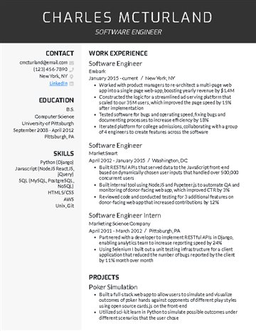 Sample resume